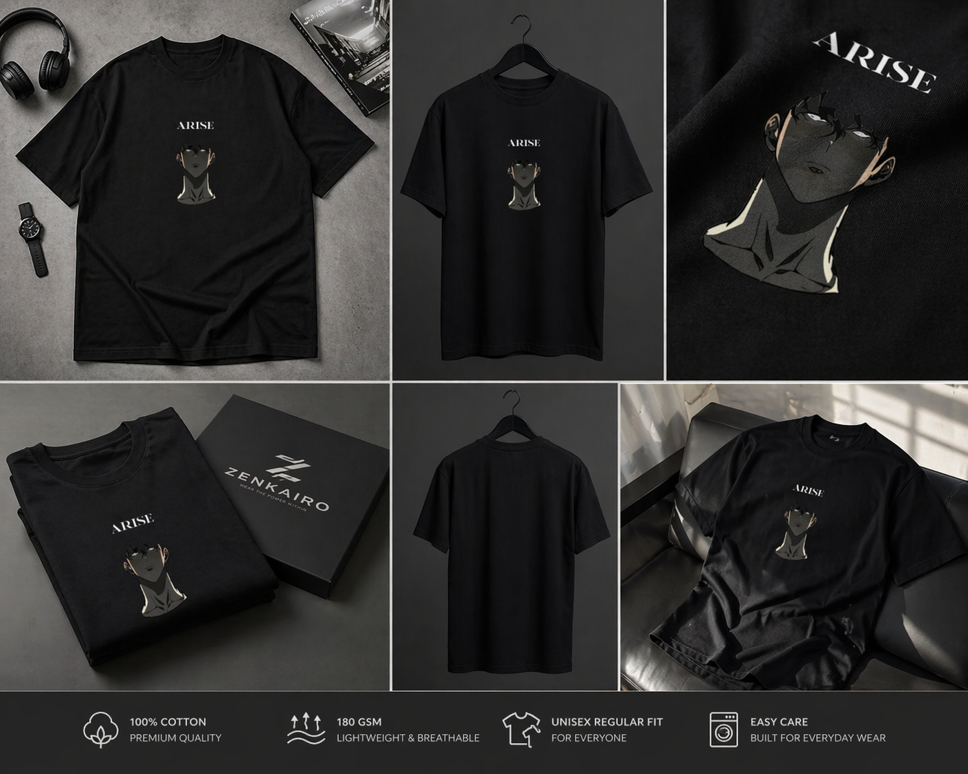 Arise Shadow Tee – Black Edition