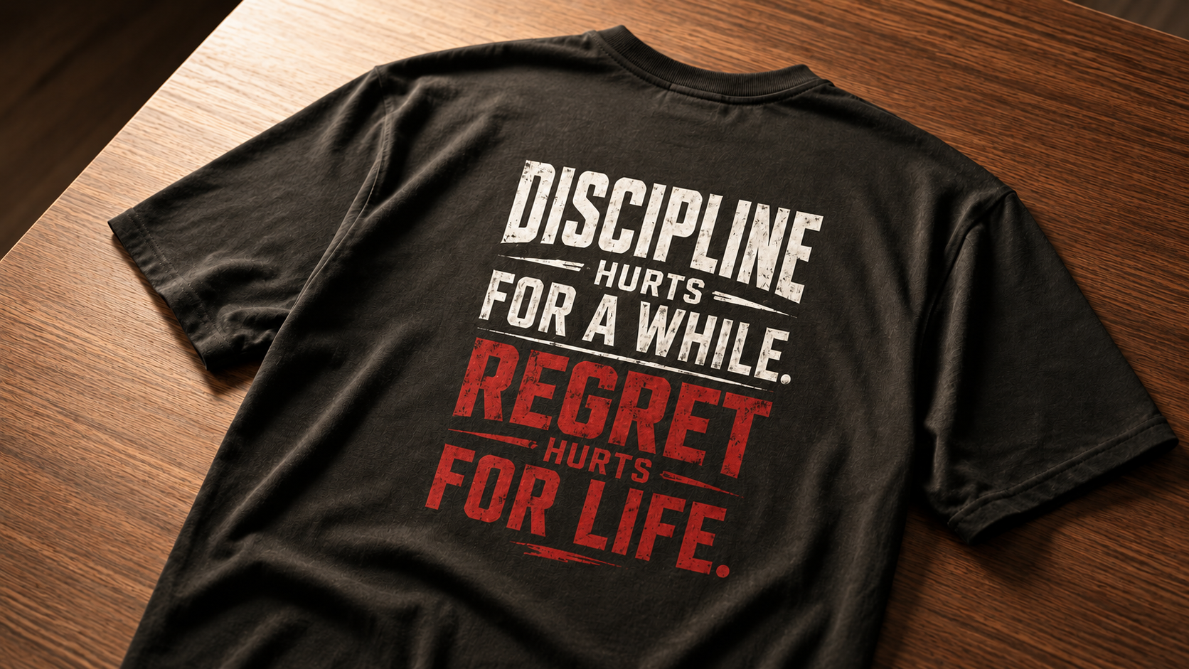 DISCIPLINE OVER REGRET OVERSIZED TEE