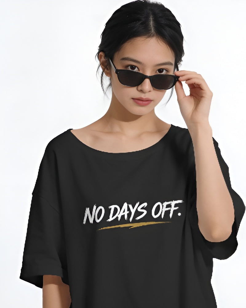 No Days Off Oversized Streetwear T-Shirt – Discipline Graphic Tee
