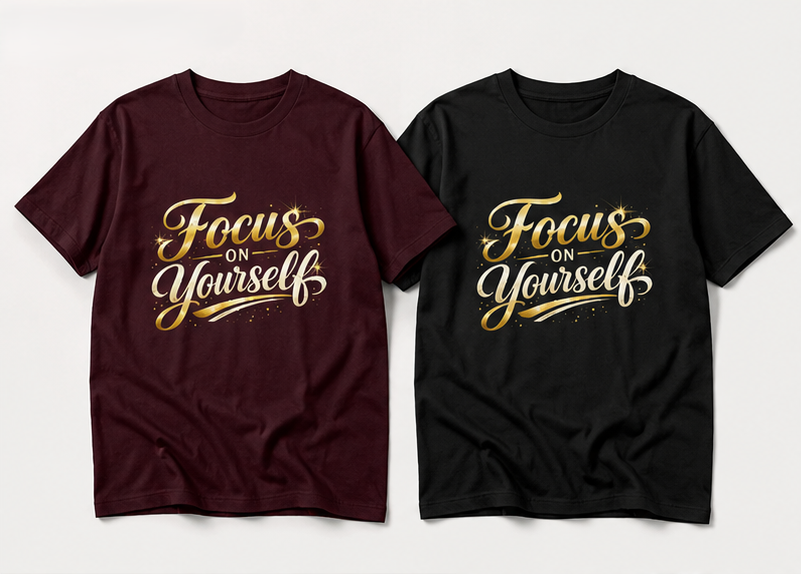 Focus on Yourself – Premium Motivational Oversized T-Shirt
