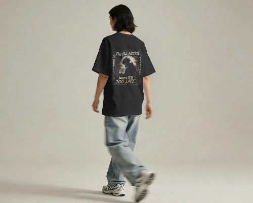 Stay Slow Oversized T-Shirt for Men & Women | Anime Back Print Streetwear | Premium Cotton Tee
