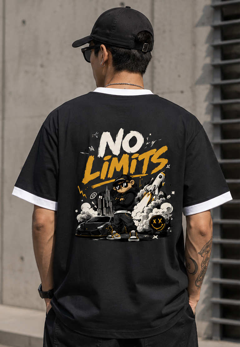 No Limits Graphic Print Premium Unisex Ringer T-Shirt | Streetwear Collection