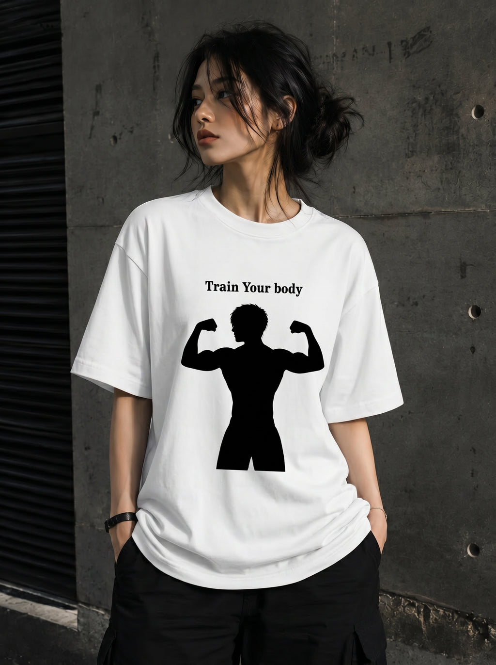 Train Your Body Oversized Graphic Tee