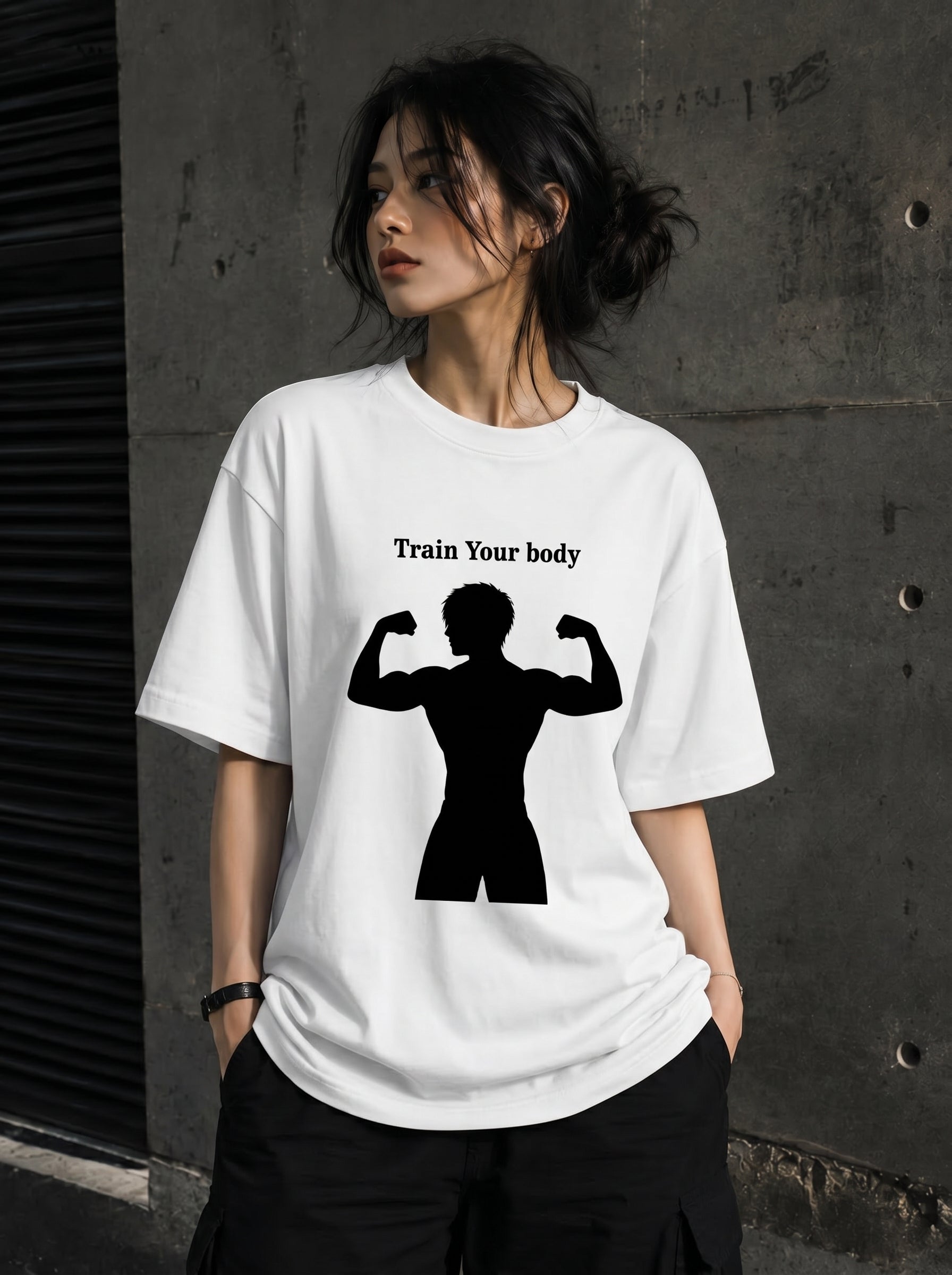 Train Your Body Oversized Graphic Tee